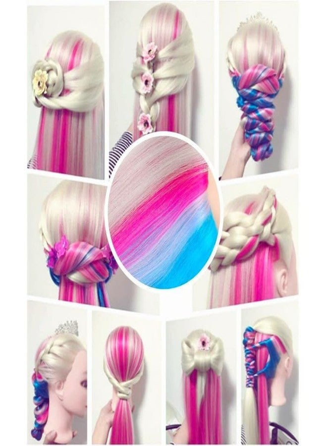 Paradise Professional Hair Dummy Manniquien Head For Hair Styling Practice With Multi-Colour long Hair 30 inch Length includes Clamp Stand - Image 2