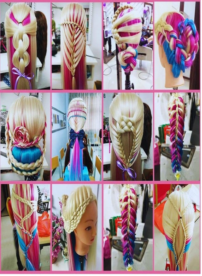 Paradise Professional Hair Dummy Manniquien Head For Hair Styling Practice With Multi-Colour long Hair 30 inch Length includes Clamp Stand - Image 3