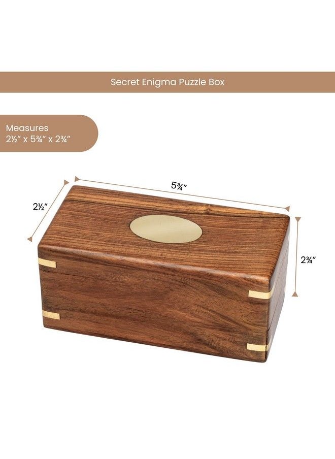 Bits and Pieces Secret Enigma Puzzle Box Camouflage Your Cash Money Holder Brain Teaser Wooden Secret Compartment Brain Game  - Image 3