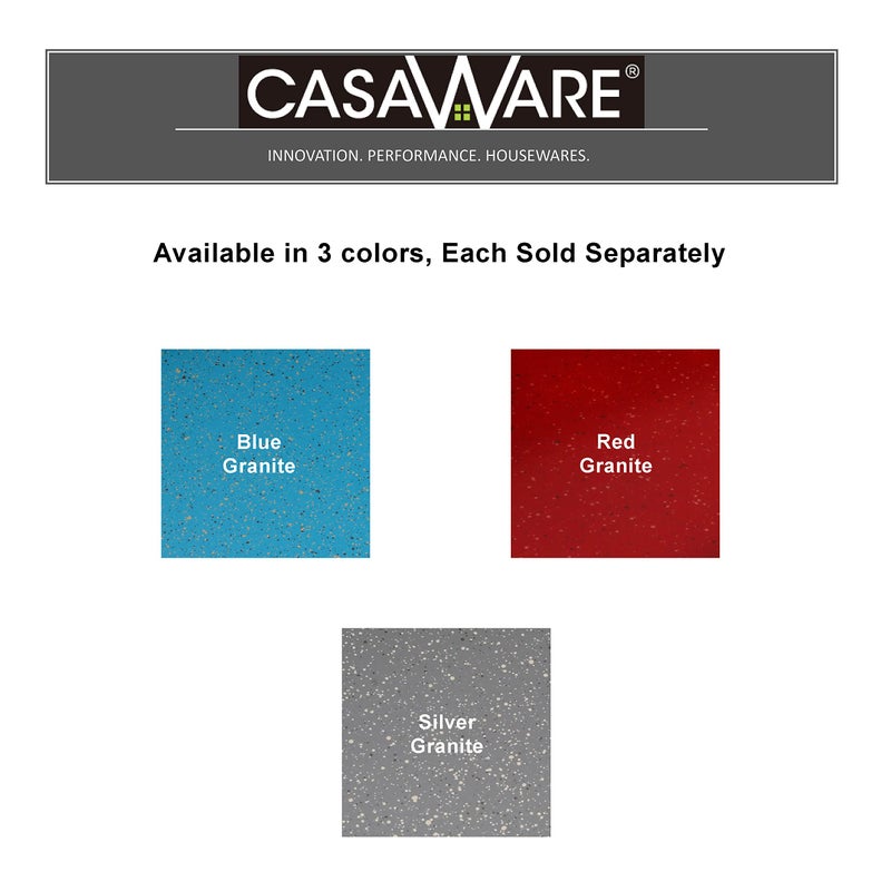 casaWare Jumbo Muffin Pan 6 Cup Ceramic Coated Non-Stick (Blue Granite) - Image 5