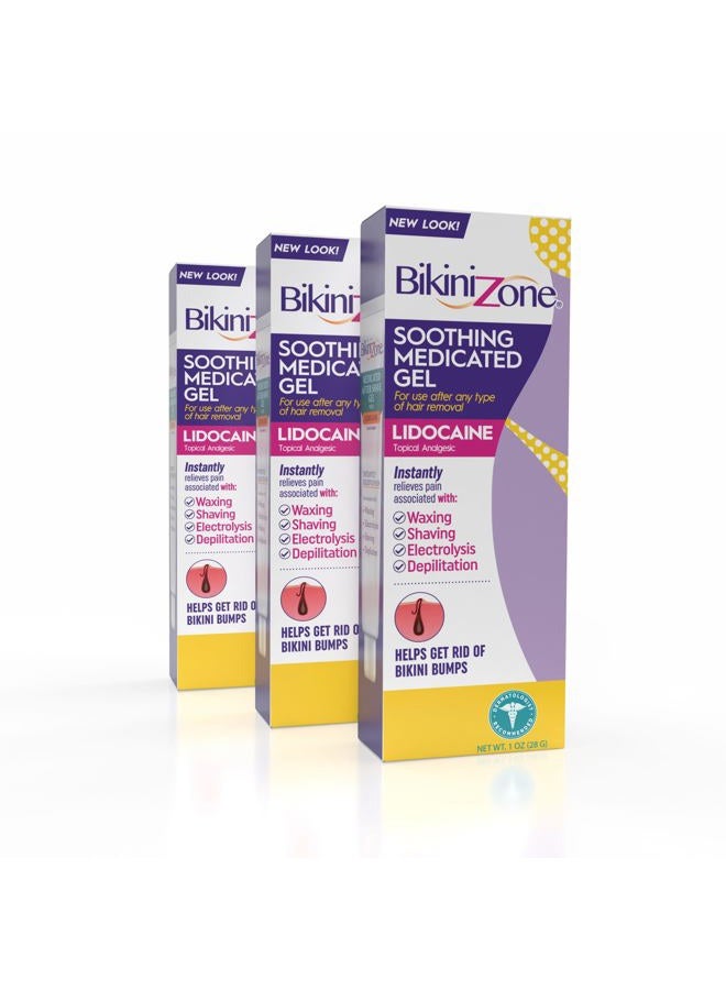 Bikini Zone Medicated After-Shave Gel, Anti-Bumps, 1 oz (28 g) (Pack of 3) - Image 1