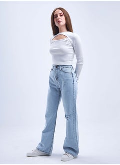 High-Waist Light Wash Ripped Straight Wide Leg Jeans. - pzsku/Z410CD72F73013D4C97A0Z/45/_/1721562651/578a2bf4-6df0-4b33-bfc7-b64b2fb9adc5