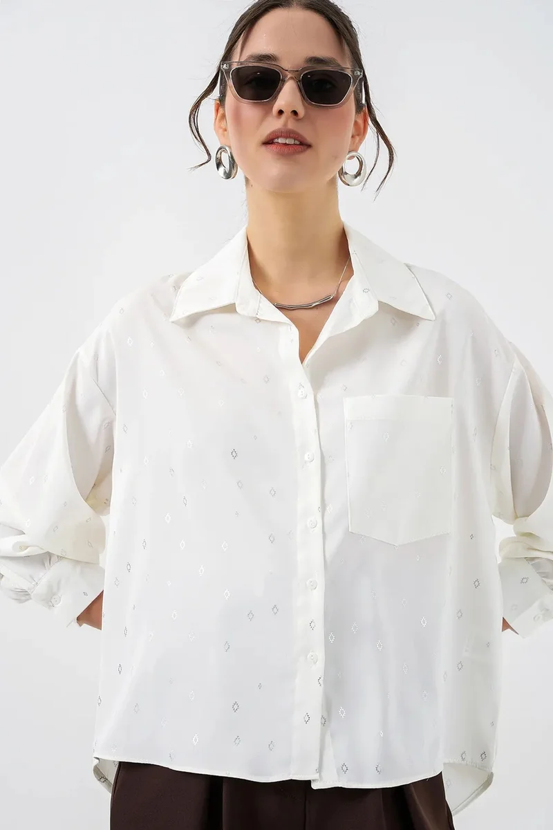 بيغ دارت BDART Oversized Long Sleeve Printed Shirt with Pocket