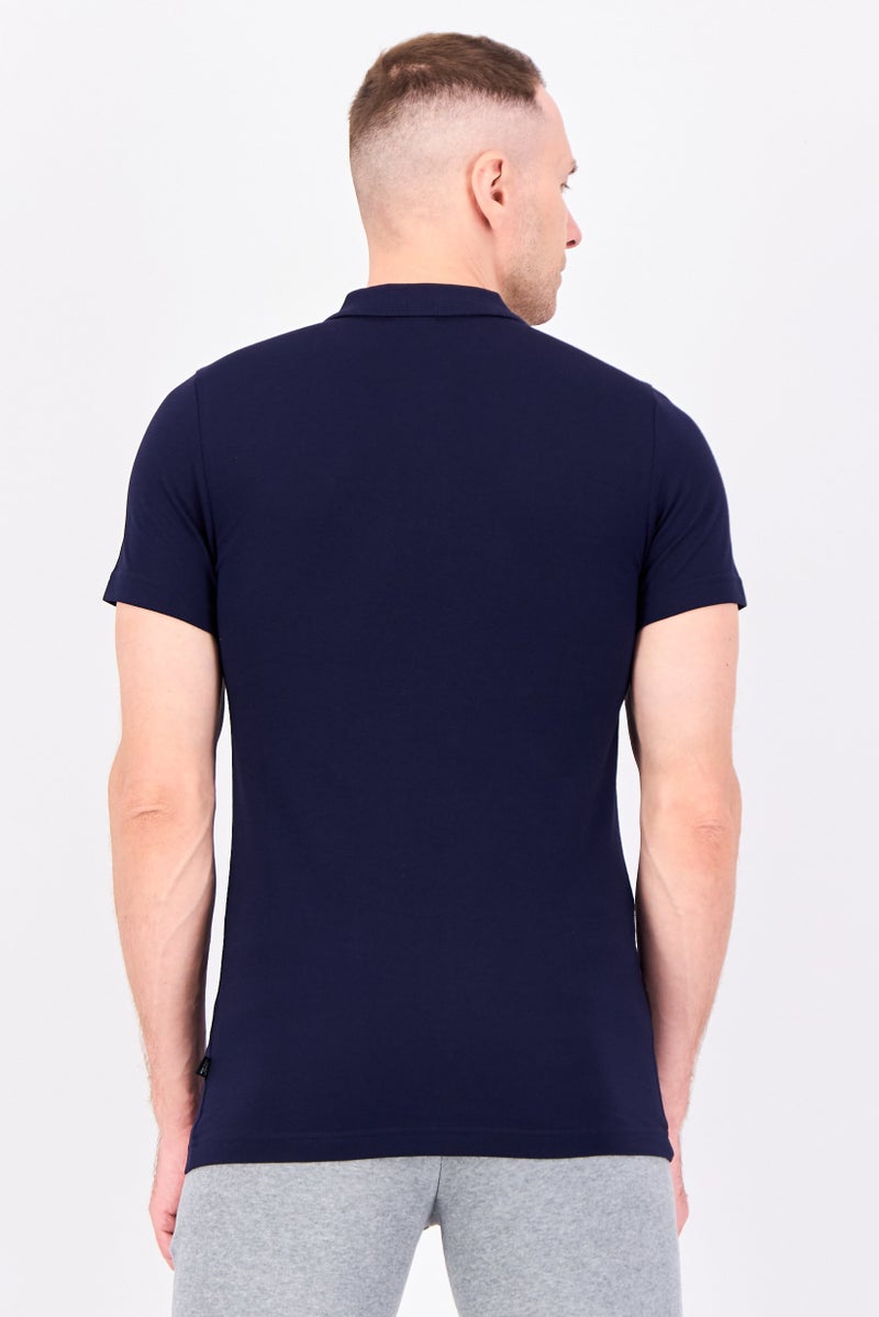 PUMA قميص بولو قصير الأكمام للرجال، رياضي، خارجي، لون كحلي - Image 3