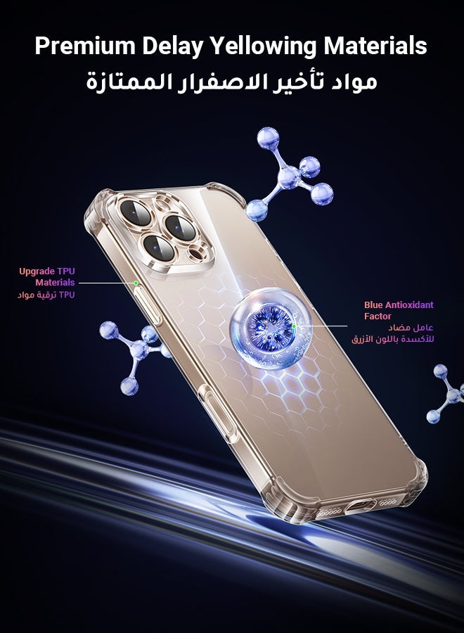 راكسوم جراب iPhone 16 Pro Max مصنوع من مادة TPU ناعمة ولطيفة على البشرة، مقاوم للاصفرار، مقاوم للصدمات والخدوش، سهل التركيب والإزالة، مقاوم للماء، نحيف للغاية، مناسب تمامًا لهاتف iPhone - Image 5