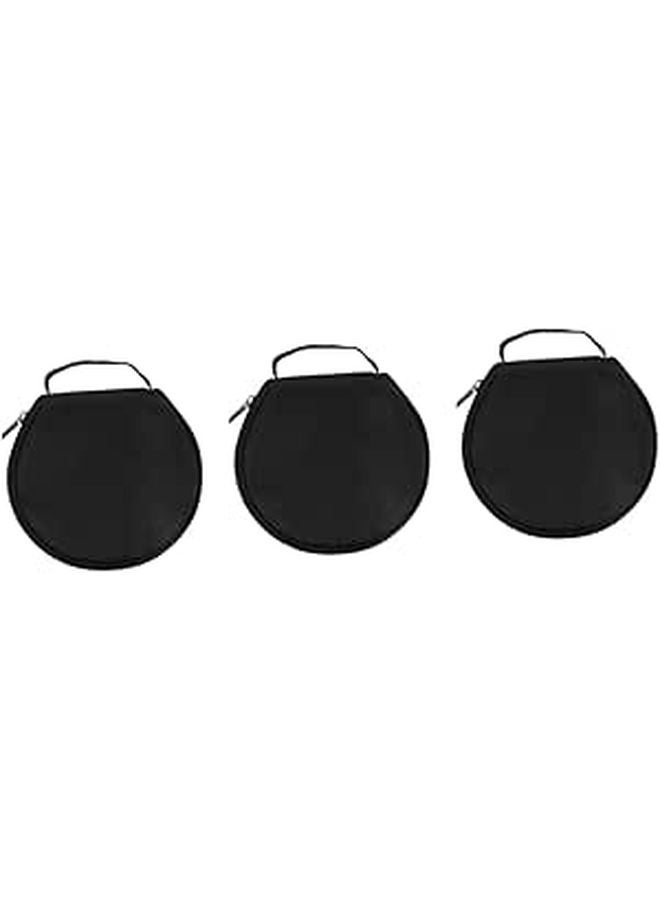 3Pcs Soft CD DVD Storage Pouch Organizer Case with Easy Carrying Design - Image 1