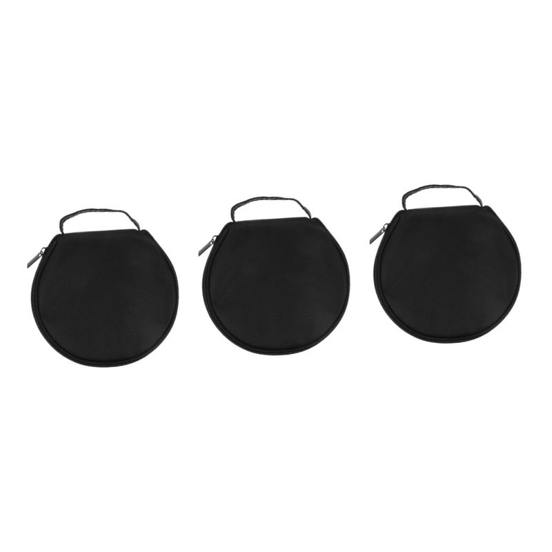 3Pcs Soft CD DVD Storage Pouch Organizer Case with Easy Carrying Design - Image 2