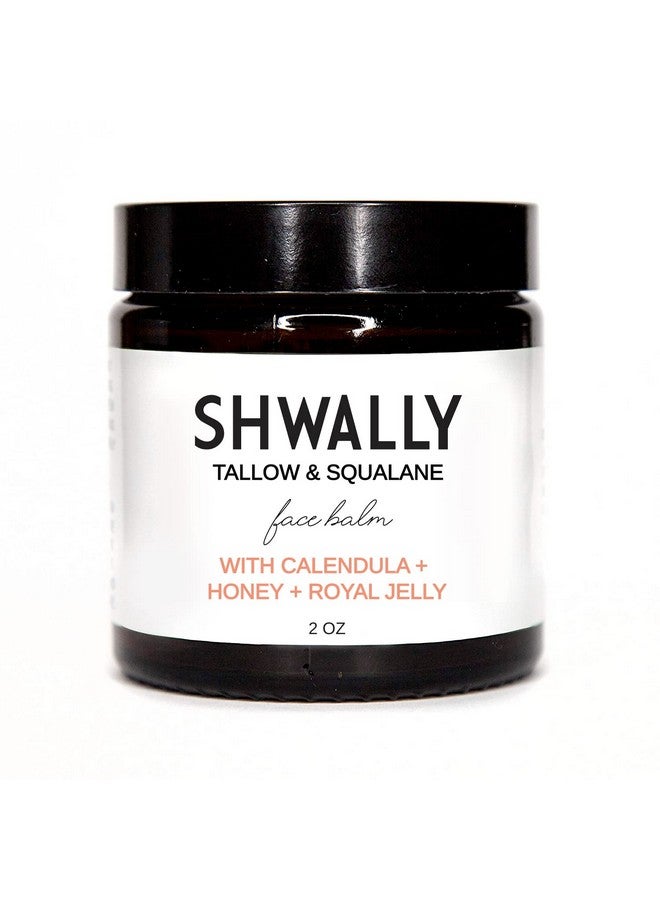 Shwally Shwally Tallow, Honey & Royal Jelly Non-Comedogenic Face Moisturizer (2 Oz) - Paleo & Primal Tallow Balm - 100% Grass Fed Tallow with Squalane & Calendula - Rich in Vitamin A, K, D & E - Creates Soft, Smooth Skin (Organic Geranium Rose + Lavender)  - Image 1
