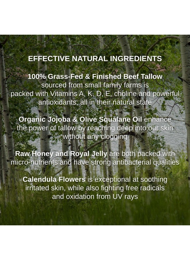 Shwally Shwally Tallow, Honey & Royal Jelly Non-Comedogenic Face Moisturizer (2 Oz) - Paleo & Primal Tallow Balm - 100% Grass Fed Tallow with Squalane & Calendula - Rich in Vitamin A, K, D & E - Creates Soft, Smooth Skin (Organic Geranium Rose + Lavender)  - Image 4
