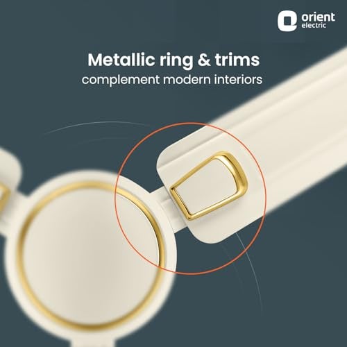 Orient Electric مروحة سقف ديكو من أورينت إلكتريك 1200 مم | مروحة سقف زخرفية | تدفق هواء قوي | تصنيف 1 نجمة من BEE | ضمان لمدة عامين | ذهبي عاجي، عبوة من 1 - Image 4