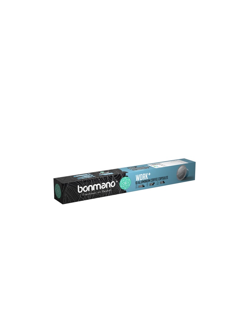 Bonmano كبسولات قهوة بونمانو فريشنس أون ريببت وورك بلس 10 ألومنيوم - 10 قطع - Image 4