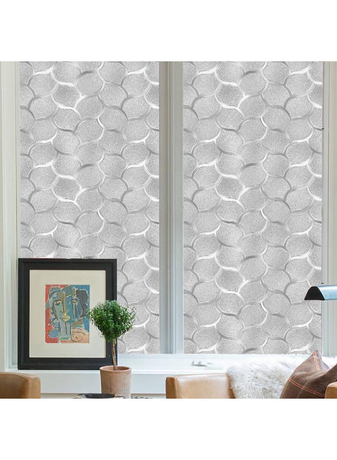 Bluejw BL092-111 Color Retro Electrostatic Glass Sticker PVC Glue-free Window Sticker Removable Frosted Glass Window Decorations - Image 1