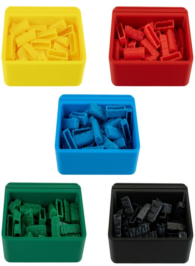 matterform Ticket to Ride Player Organizer Trays | Set of 5 Train Storage Bins with Card Holders | Player Stations Compatible with Ticket to Ride Board Game | Color-Matched Train Holders that Store in Game Box - Image 1