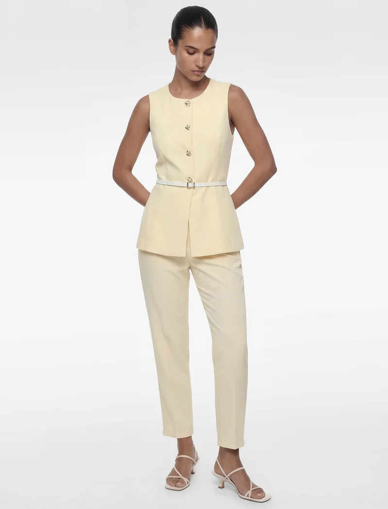 كوتون Long Peplum Vest