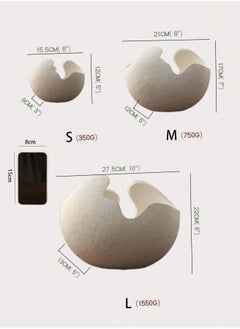 Generic Modern Nordic-Inspired Ceramic Vase - White Eggshell Design for Indoor/Outdoor Decor, Geometric Pattern, Lightweight ﻿  - Image 5