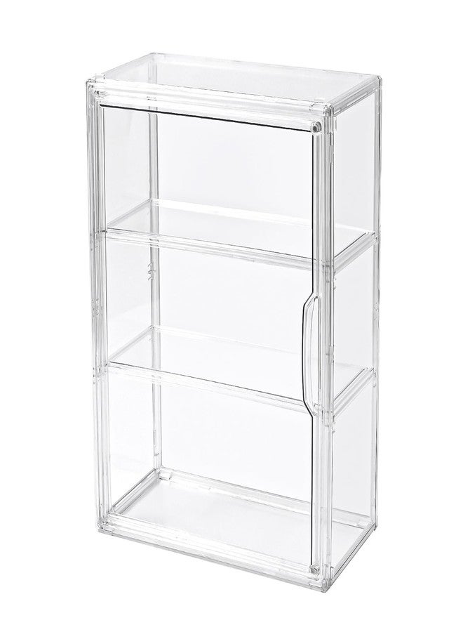 Uni HIMO 3 Tier Display Case for Collectibles,Clear Display Box with 2 Movable Plates ,Storage Container with Magnetic Door (Large 1 Pack) - Image 1