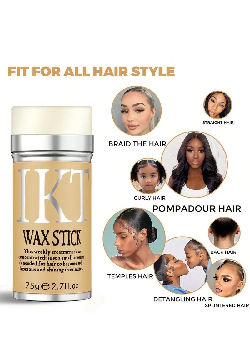 اي كي تي عصا شمع للشعر المتطاير + 2 فرشاة شعر – كريم تصفيف غير دهني للتحكم بالشعر المجعد وتثبيت الشعر بلمسة طبيعية - Image 4