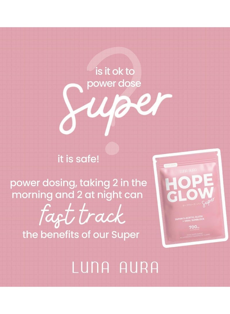 LUNA AURA HOPE GLOW SUPER JAPAN S-ACETYL GLUTATHIONE + ORAL SUNBLOCK - Image 3