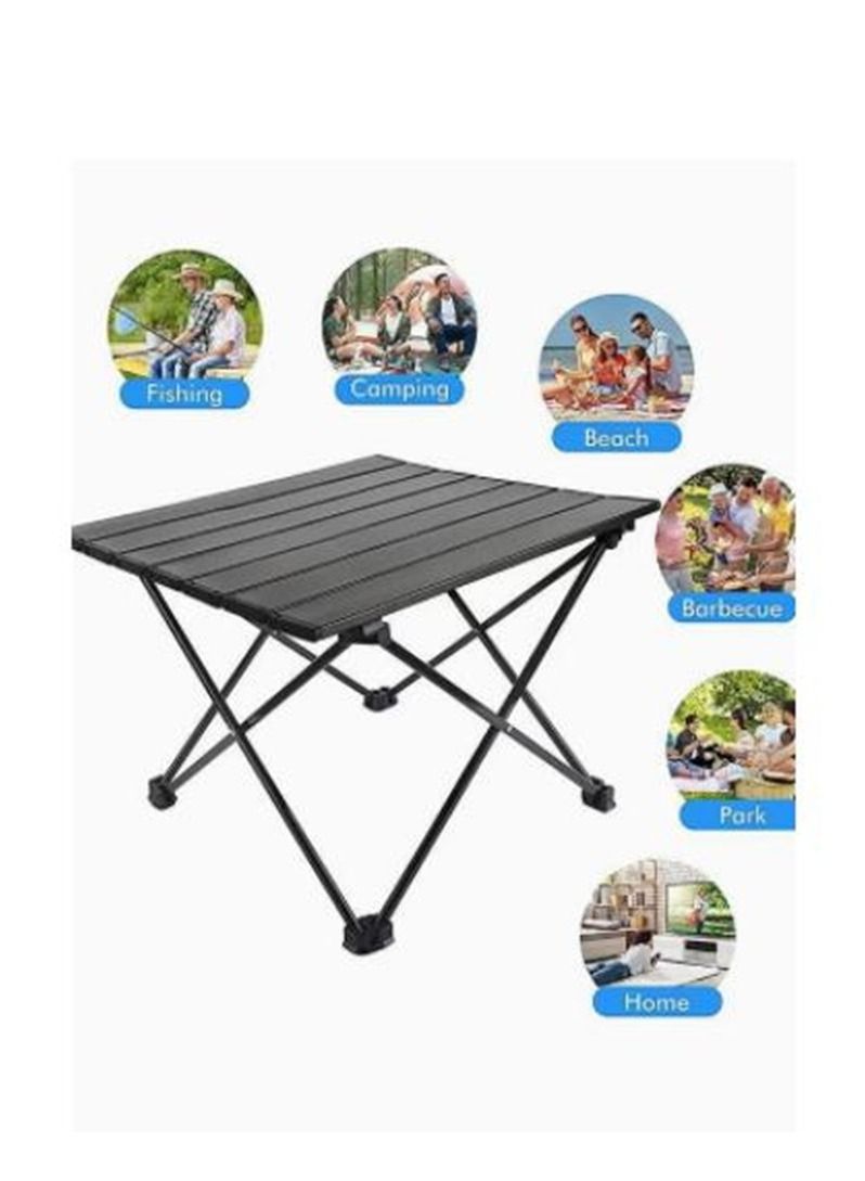 Generic Portable Camping Table - Ultralight Small Folding Table with Aluminum Table Top and Carry Bag, Beach Table for Outdoor, Picnic, BBQ, Cooking, Home Use - Image 4