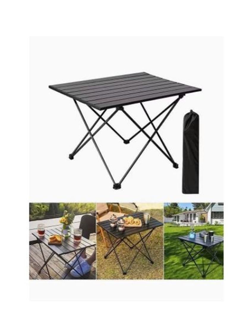 Generic Portable Camping Table - Ultralight Small Folding Table with Aluminum Table Top and Carry Bag, Beach Table for Outdoor, Picnic, BBQ, Cooking, Home Use - Image 2