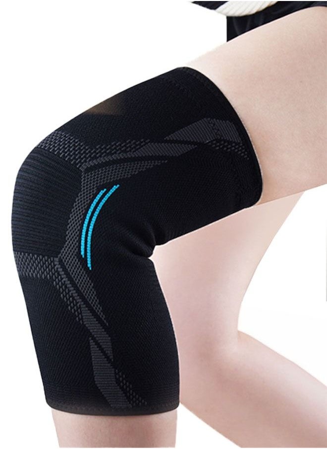 Generic - 1 Pair Nylon Sports Knee Compression Sleeve, Best Knee Brace for Knee Pain for Men & Women, Knee Support for Running Basketball Weightlifting Gym Workout Pain Relief L - Image 1