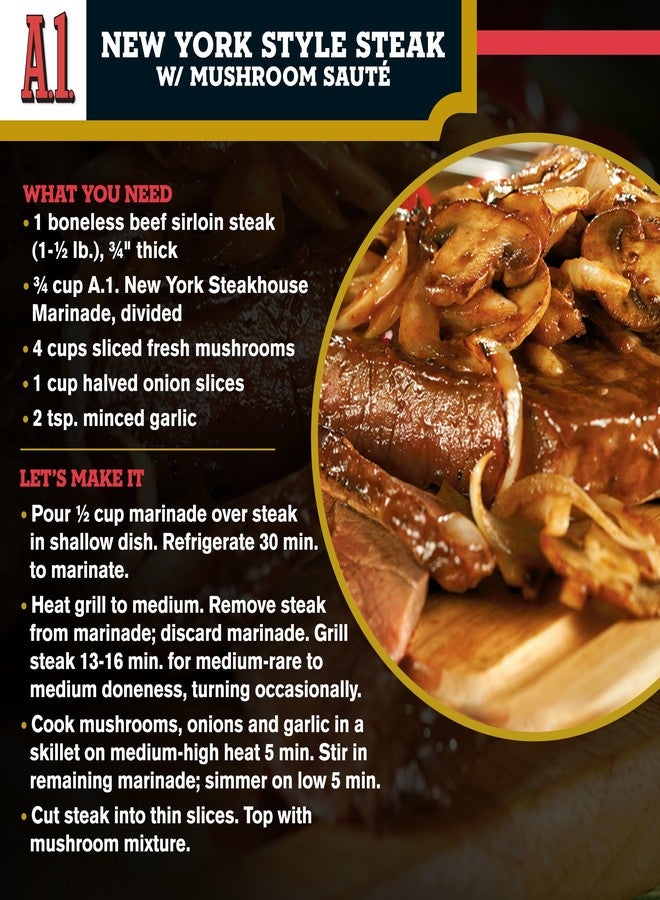A.1. Steakhouse New York Marinade (16 oz Bottles, Pack of 6) - Image 5