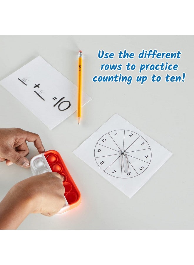 هاند2مايند ألعاب فقاعات حسية من هاند تو مايند بعشرة إطارات، ألعاب فقاعات للأطفال، أدوات حسابية لرياض الأطفال، ألعاب فقاعات للفصول الدراسية، لوازم ركن التهدئة، هدايا سلة عيد الفصح (مجموعة من 6 قطع) - Image 3