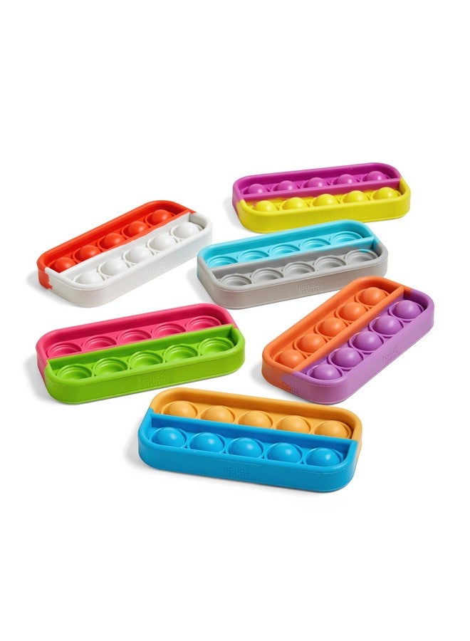 هاند2مايند ألعاب فقاعات حسية من هاند تو مايند بعشرة إطارات، ألعاب فقاعات للأطفال، أدوات حسابية لرياض الأطفال، ألعاب فقاعات للفصول الدراسية، لوازم ركن التهدئة، هدايا سلة عيد الفصح (مجموعة من 6 قطع) - Image 1