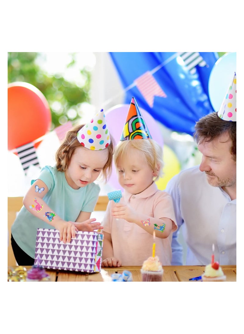 SYOSI 20 Sheets Glitter Tattoos for Kids Girls Glitter Tattoos for Kids Party Bag Fillers Fake Transfer Tattoo Stickers for Boys Girls Gifts Games Toys Birthday Decorations Supplies - Image 4