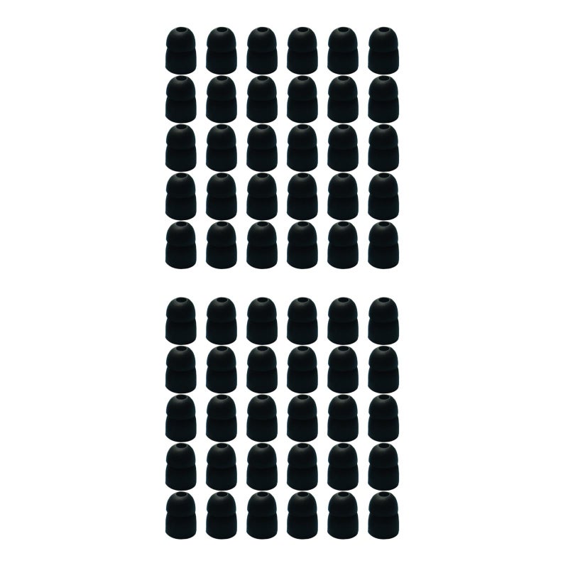100 pcs Invisible Headset Earcap Plug Silicone Earphone Caps Anti Earbuds Headphone Accessory for Woman Kids (Black Small) - Image 1
