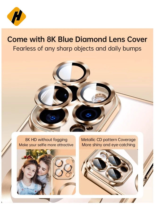 HuHa Magnetic Matallic Glossy Clear for iPhone 14 Pro Max Case with Full Camera Cover - Image 3
