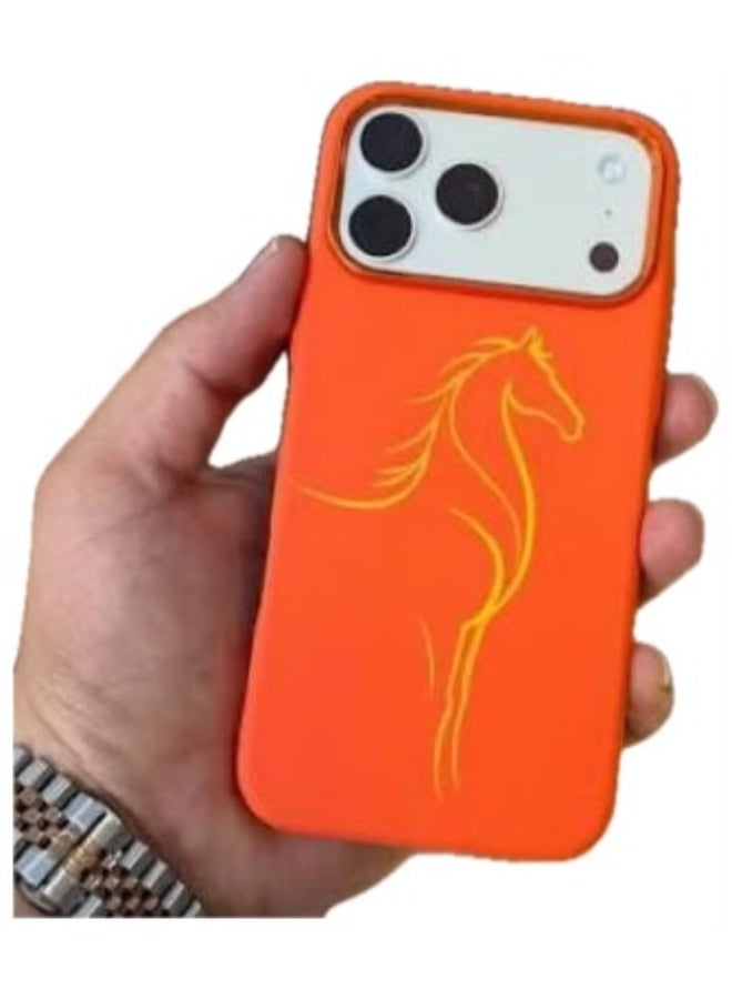غطاء كاميرا مغناطيسي منزلق بتصميم حصان لهاتف iPhone 17 Pro Max - غطاء خلفي واقٍ مقاوم للصدمات - Image 2