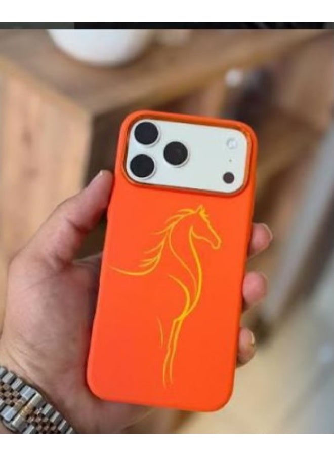 غطاء كاميرا مغناطيسي منزلق بتصميم حصان لهاتف iPhone 17 Pro Max - غطاء خلفي واقٍ مقاوم للصدمات - Image 1