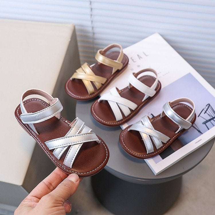 Girls Sandals 2025 Children'S Shoes Little Girls Breathable Princess Shoes Soft Sole Korean Style Beach Shoes - Image 3