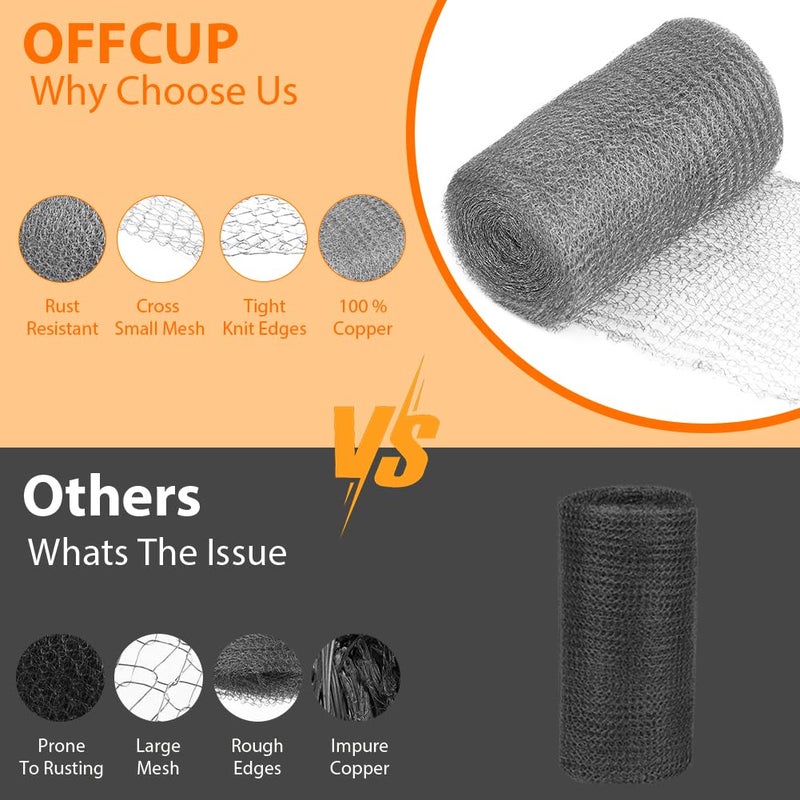 OFFCUP Anti-Rodent Wire Mesh, 12 m x 12.7 cm Stainless Steel Mesh Mesh for Snail Bird Slug Insect Blocker for Garden Protection - Image 5
