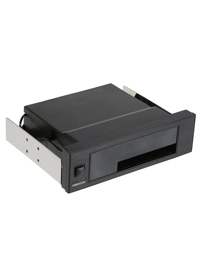 Internal Single Bay Mobile Rack Enclosure with LED Indicator Light Support Hot-swap for 2.5/3.5inches SATA HDD SSD Fit PC 5.25'' Bay