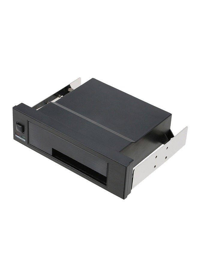 Internal Single Bay Mobile Rack Enclosure with LED Indicator Light Support Hot-swap for 2.5/3.5inches SATA HDD SSD Fit PC 5.25'' Bay