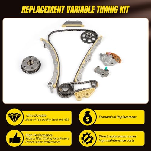 BHB Engine Timing Chain Kit with VVT Gear Camshaft Adjuster Compatible with Honda Acura ILX 2013-2015 TSX 2009-2014 Accord 2008-2012 Civic 2012-2015 Crosstour 2012-2015 CR-V CRV 2010-2014 2.4L - Image 4