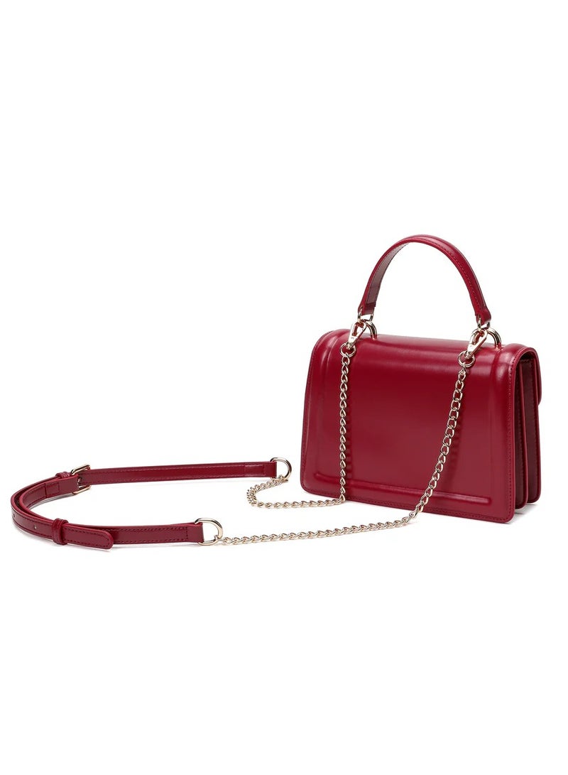 D&G D&G Devotion Medium Shiny Leather Bag, Women's Tote Bag, Women's Hand Bag, Women's Shoulder Bag, Women's Cross Body Bag, Glossy-Red-20cm - Image 3