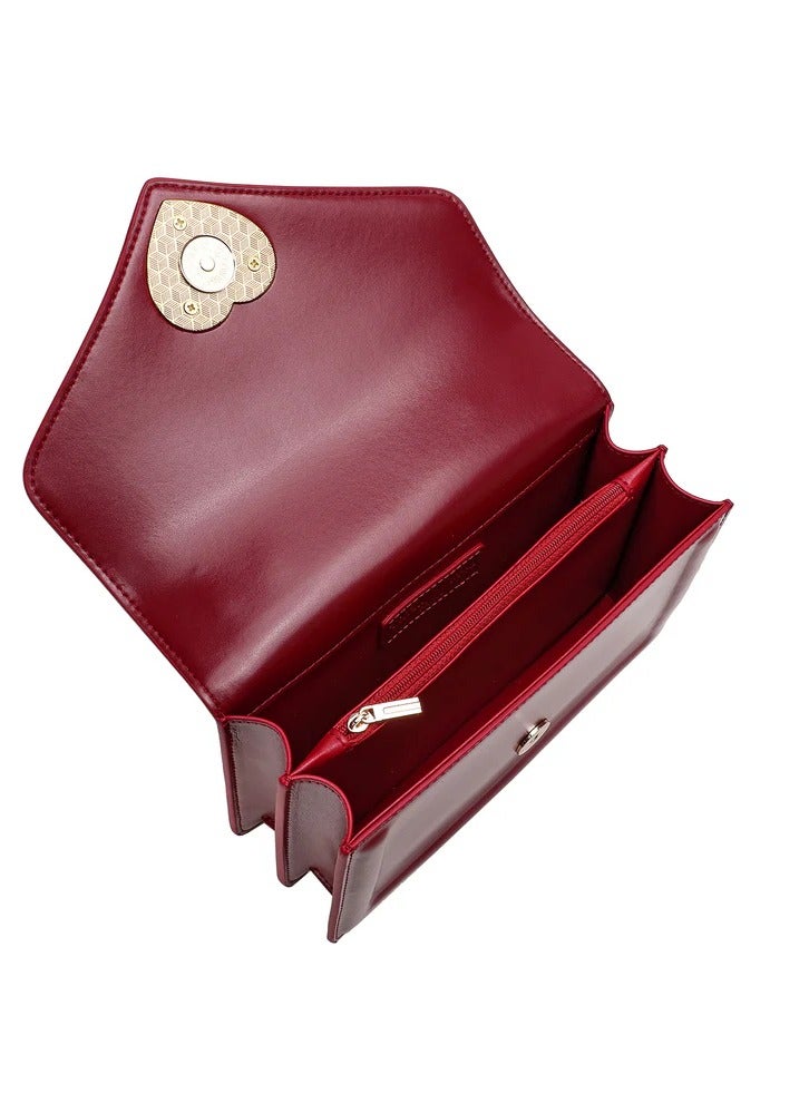 D&G D&G Devotion Medium Shiny Leather Bag, Women's Tote Bag, Women's Hand Bag, Women's Shoulder Bag, Women's Cross Body Bag, Glossy-Red-20cm - Image 4