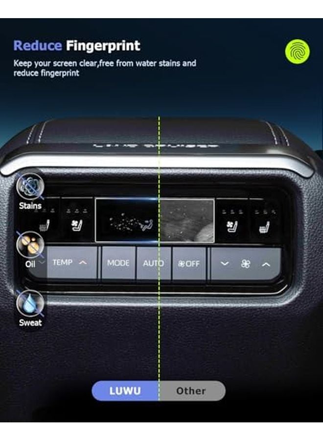 2025 LC250 Nano Plastic Screen Protector For 2024 2025 Toyota Land Cruiser Prado J250 Rear Climate Touchscreen 2PCS - Image 5