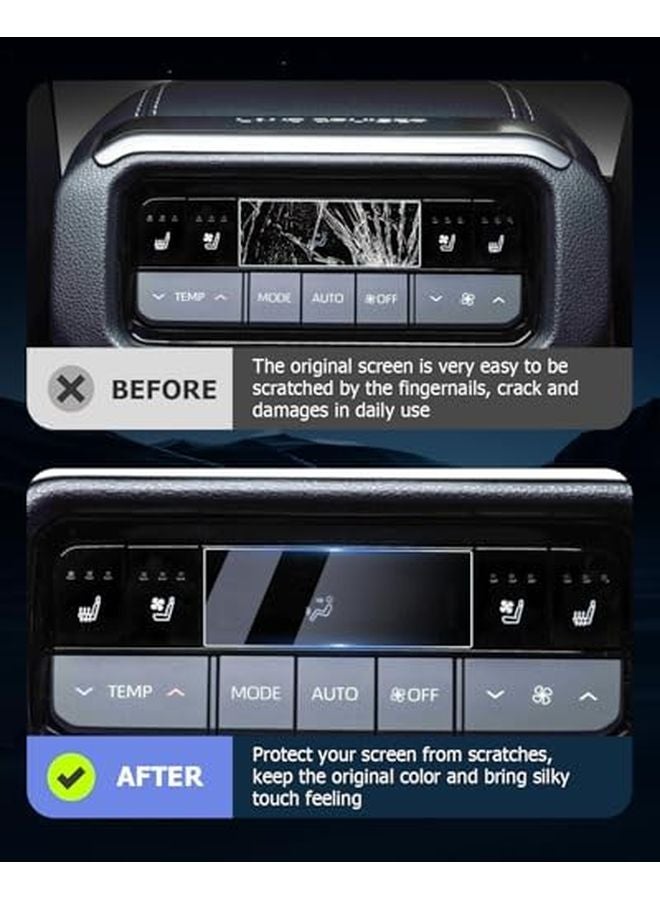 2025 LC250 Nano Plastic Screen Protector For 2024 2025 Toyota Land Cruiser Prado J250 Rear Climate Touchscreen 2PCS - Image 3