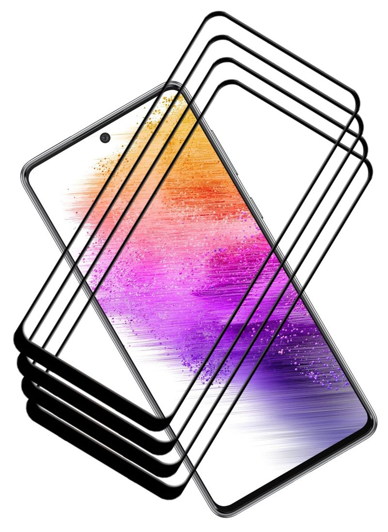 ACLIX 4 Pieces Antistatic ESD Dustproof Premium Quality High Definition Tempered Glass Screen Protector Designed For Samsung Galaxy A73 5G - Image 1
