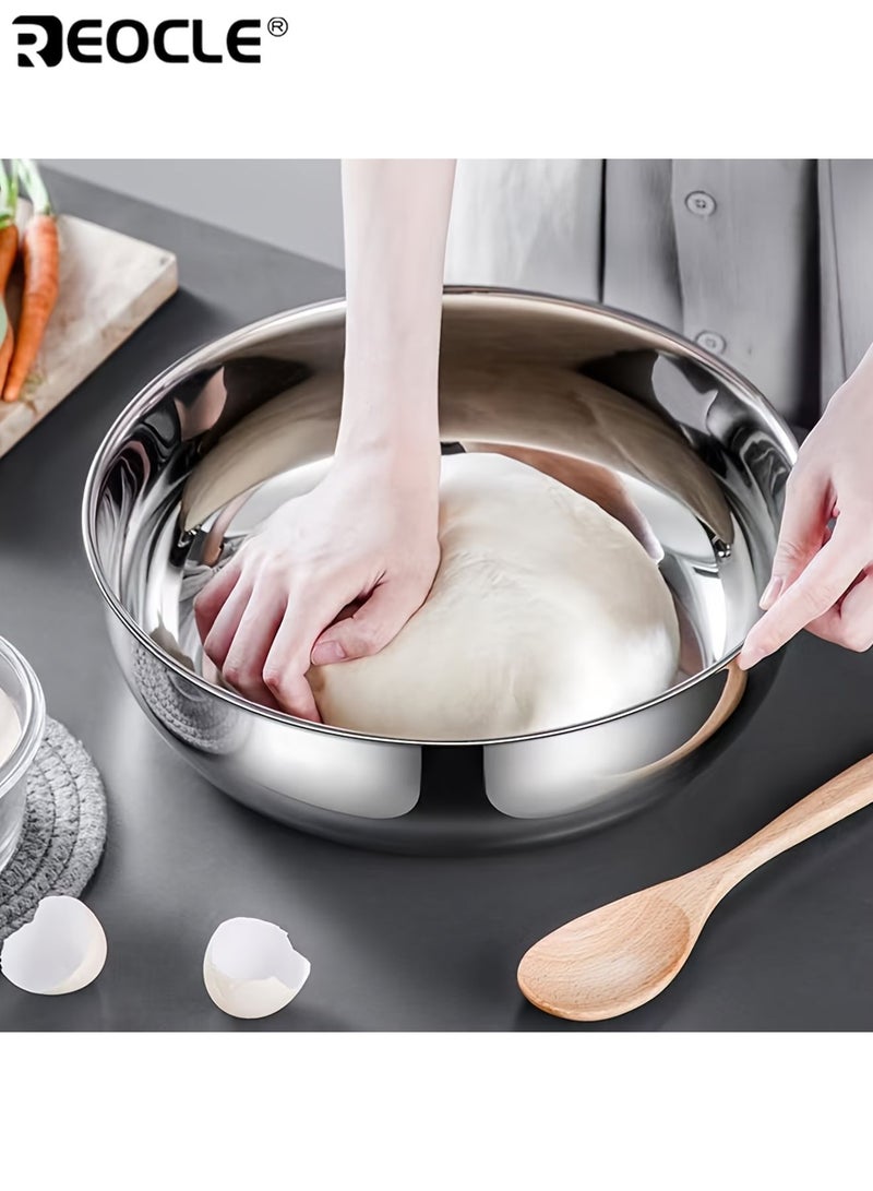 REOCLE Stainless Steel Deep Vegetable Washing Basin Extra Large Capacity Kitchen Sink Colander Pot for Washing Draining and Food Preparation - Image 2