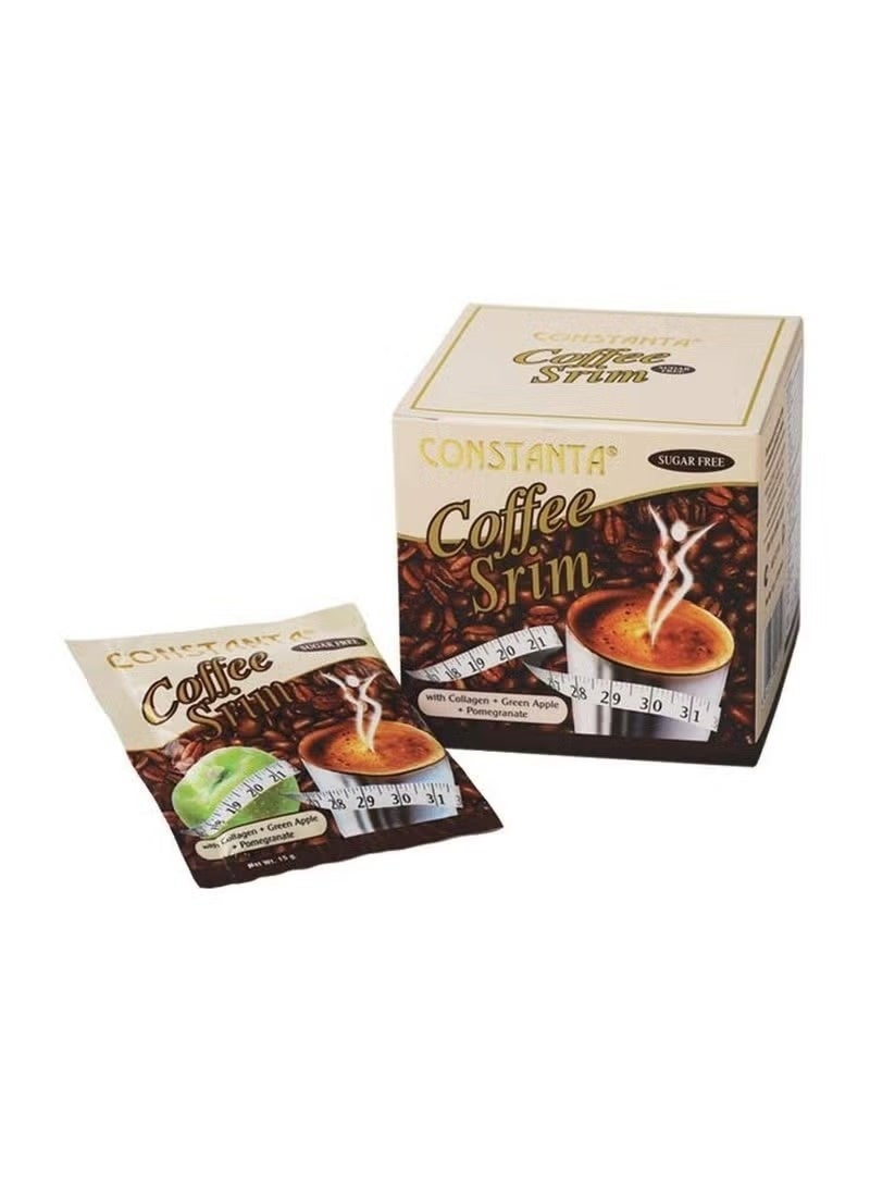Constanta Coffee Srim Sugar-Free Instant Coffee with Collagen, Green Apple & Pomegranate – 12 Sachets - Image 4