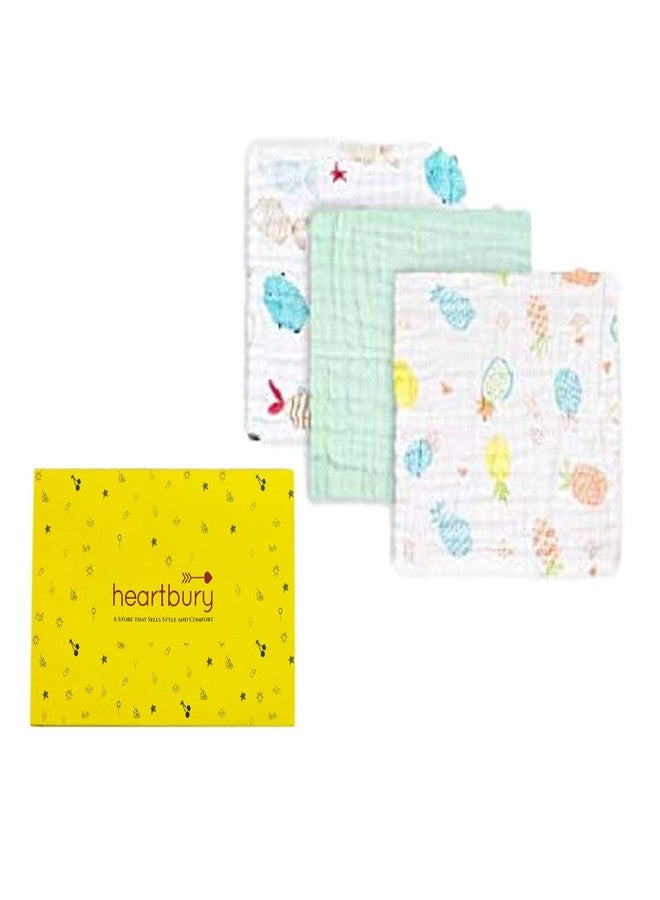 heartbury Organic Muslin Cotton Baby Wipes/BabyTowel/Baby washclothes for New Born Baby (Size100*100 CM) (30 * 30 (Pack of 3)) - Image 2