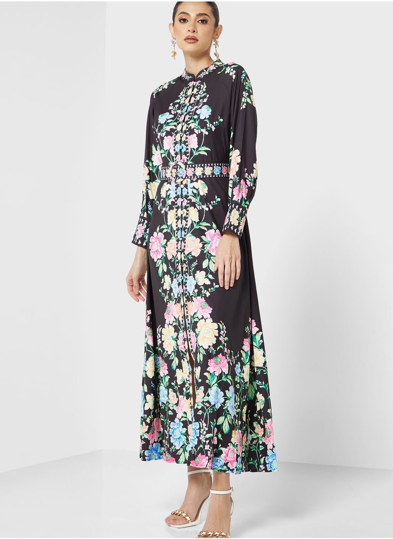 Khizana - Printed A-Line Dress - Image 1