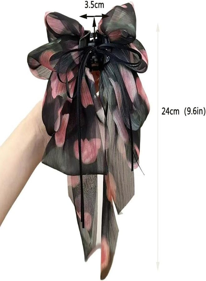 Melodio New Forest-Inspired Rose Ponytail Clip - French Romantic Floral Hair Accessory with Flowing Ribbon, Elegant Back Bun Hair Clip for Women, High-End Hair Decor (Type A) - Image 4