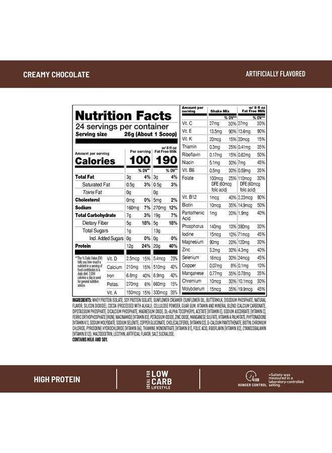 SlimFast High Protein Meal Replacement Shake Powder, 12 Servings (Pack of 2), Advanced Nutrition Smoothie Mix, Digestive Support, Gluten Free, Creamy Chocolate, 20g of Protein (Packaging May Vary) - Image 5