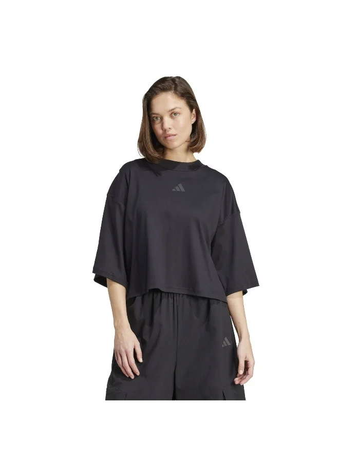 adidas W Ce Q2 Tee Black Training T-Shirts For Women XS